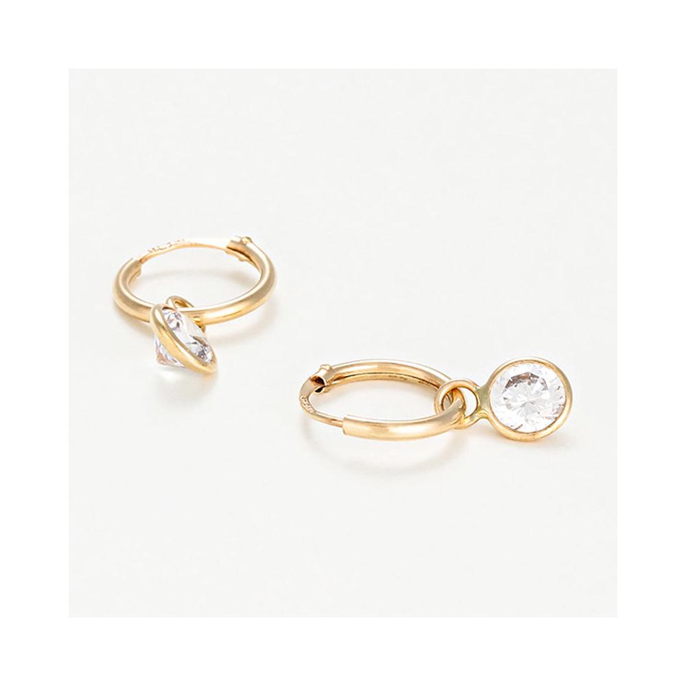 “Creole” Earrings 8 Mm 375/1000 Yellow Gold