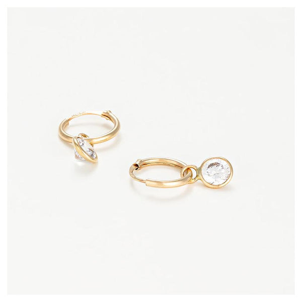 "Creole" Earrings - 8 Mm 375/1000 Yellow Gold