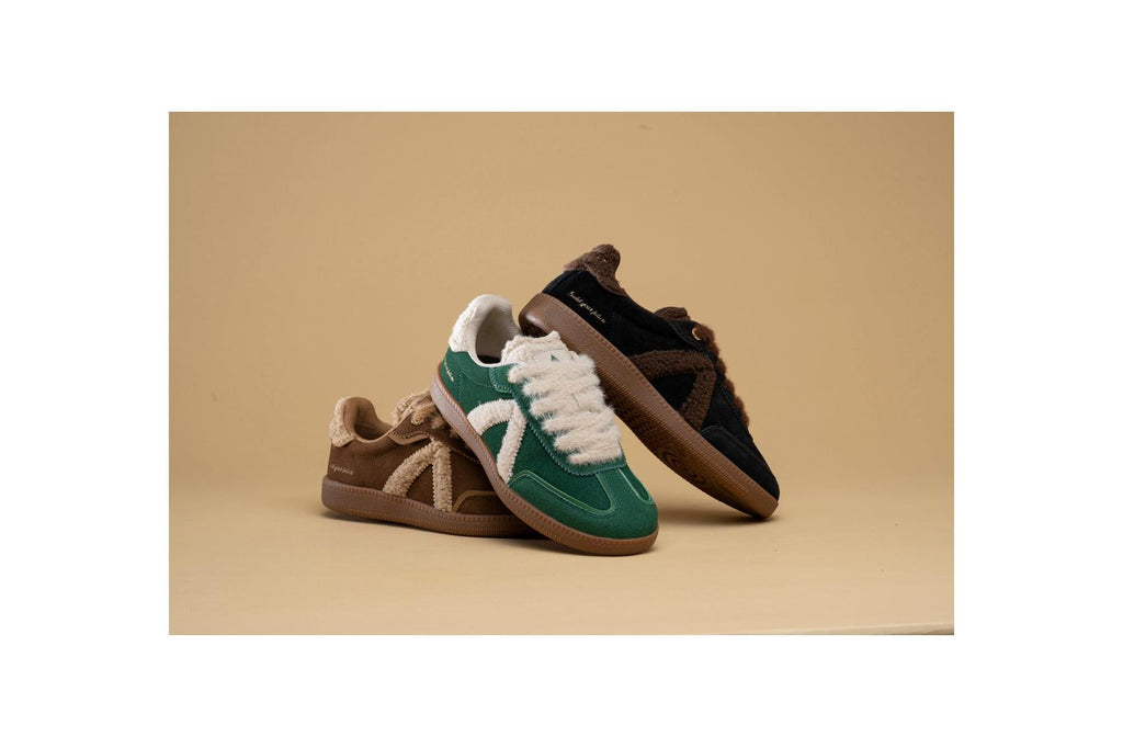 Sneakers Elite Classic Black-Brown-Sherpa