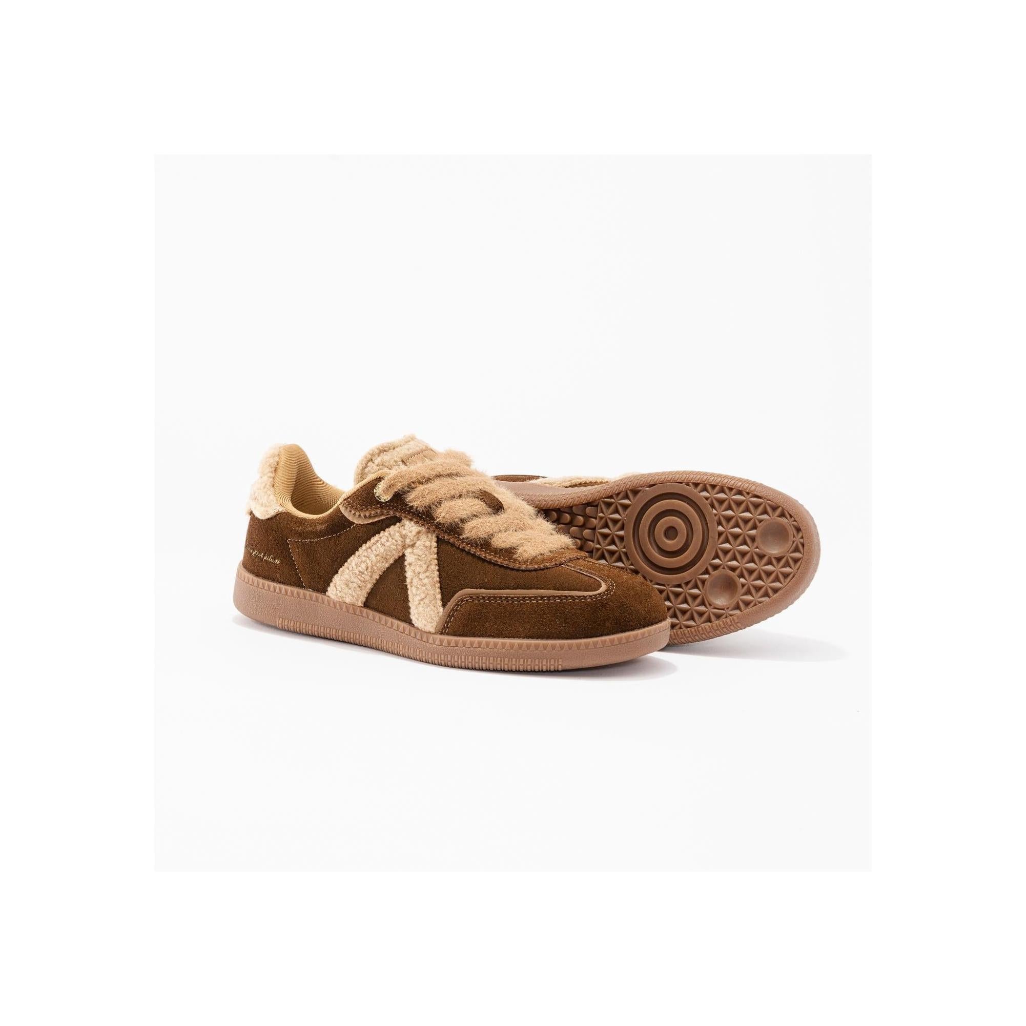 Elite Classic Brown-Tan-Sherpa Sneakers