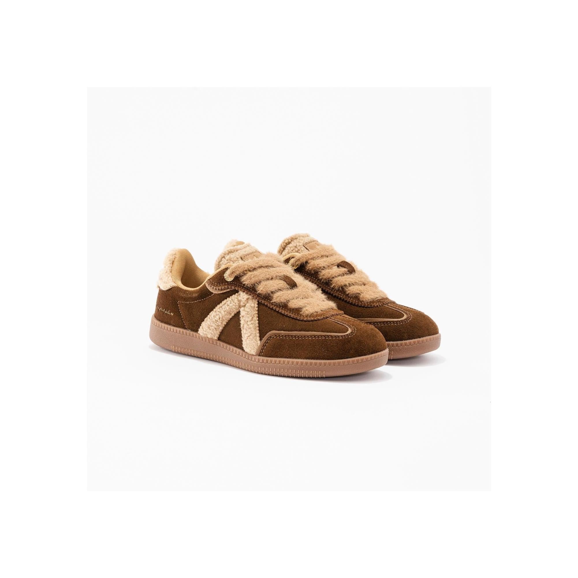 Elite Classic Brown-Tan-Sherpa Sneakers