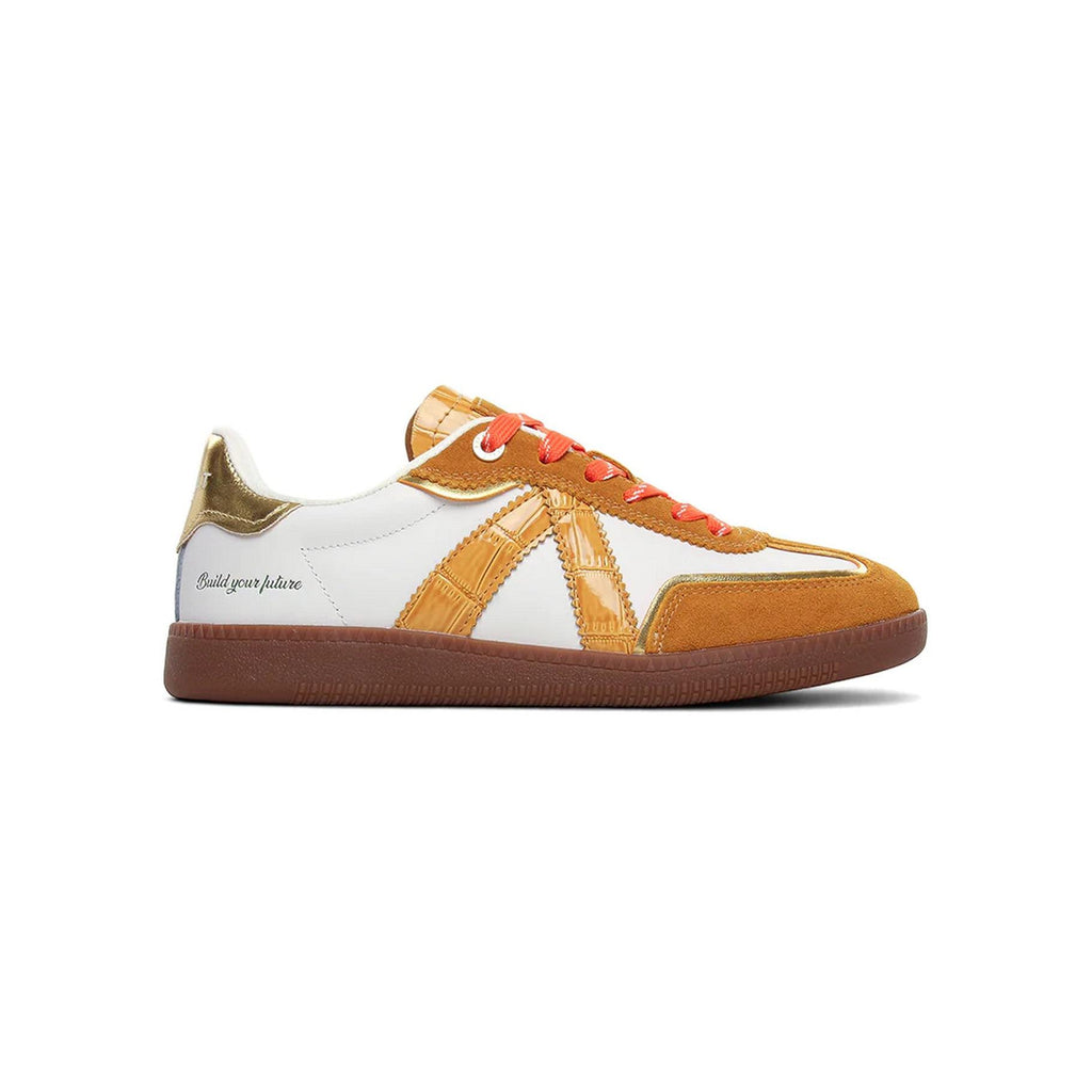 Elite Classic Sneakers - White/Cognac Croc/Gold