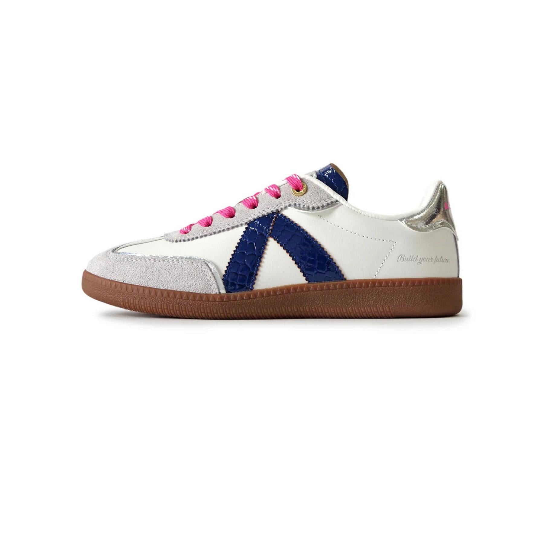 Zapatillas Elite Classic - Blanco/Navy Croc/Plata