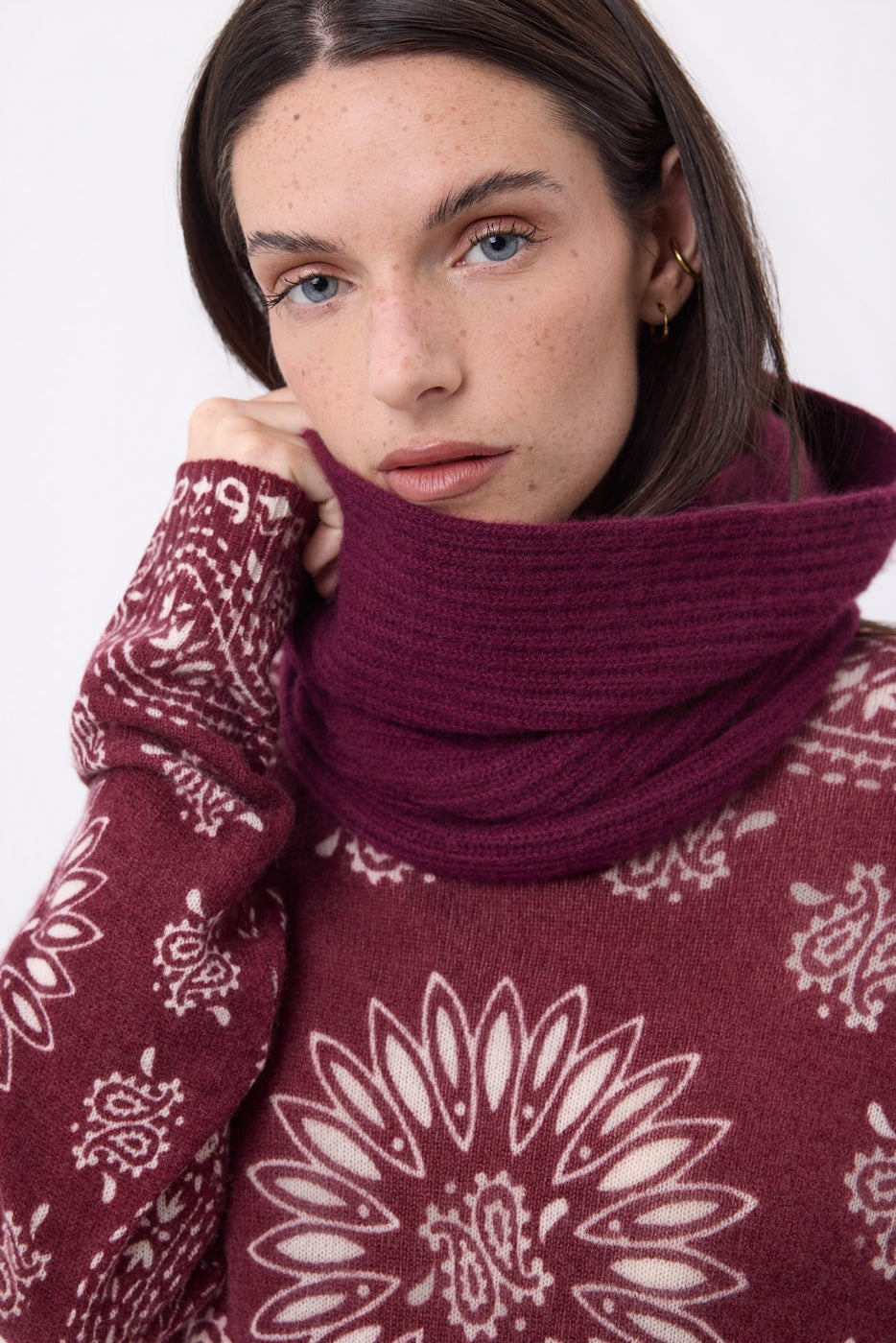 Cuello alto Elio - Burdeos - Unisex