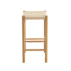 Ellio - Stools - Solid Oak And Rope