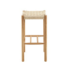 Ellio - Stools - Solid Oak And Rope