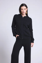 Sudadera con capucha y cremallera Elya - Negro - Mujer