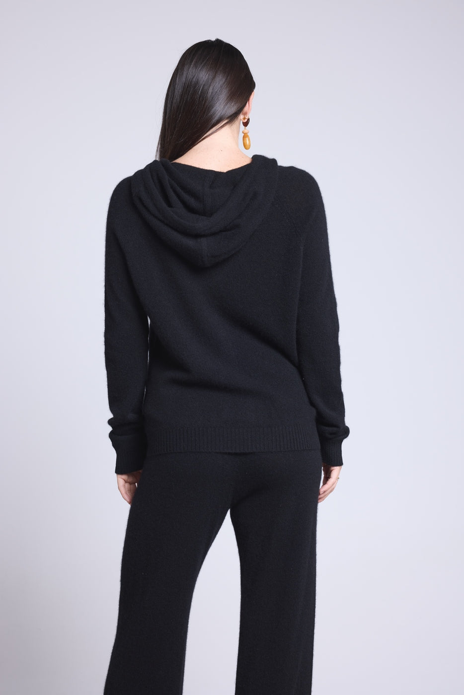 Sudadera con capucha y cremallera Elya - Negro - Mujer