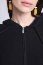 Sudadera con capucha y cremallera Elya - Negro - Mujer