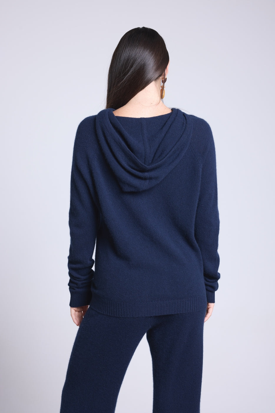 Sudadera con cremallera y capucha Elya - Azul marino - Mujer