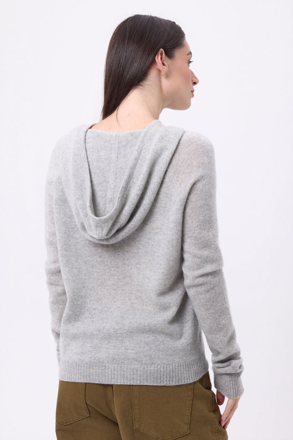 Sweat Zippe A Capuche Elya - Gris Clair - Femme