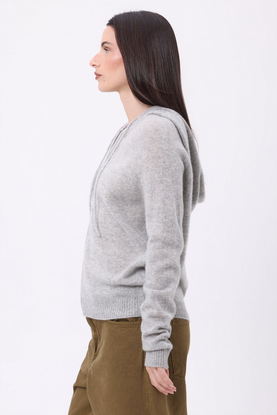 Sweat Zippe A Capuche Elya - Gris Clair - Femme