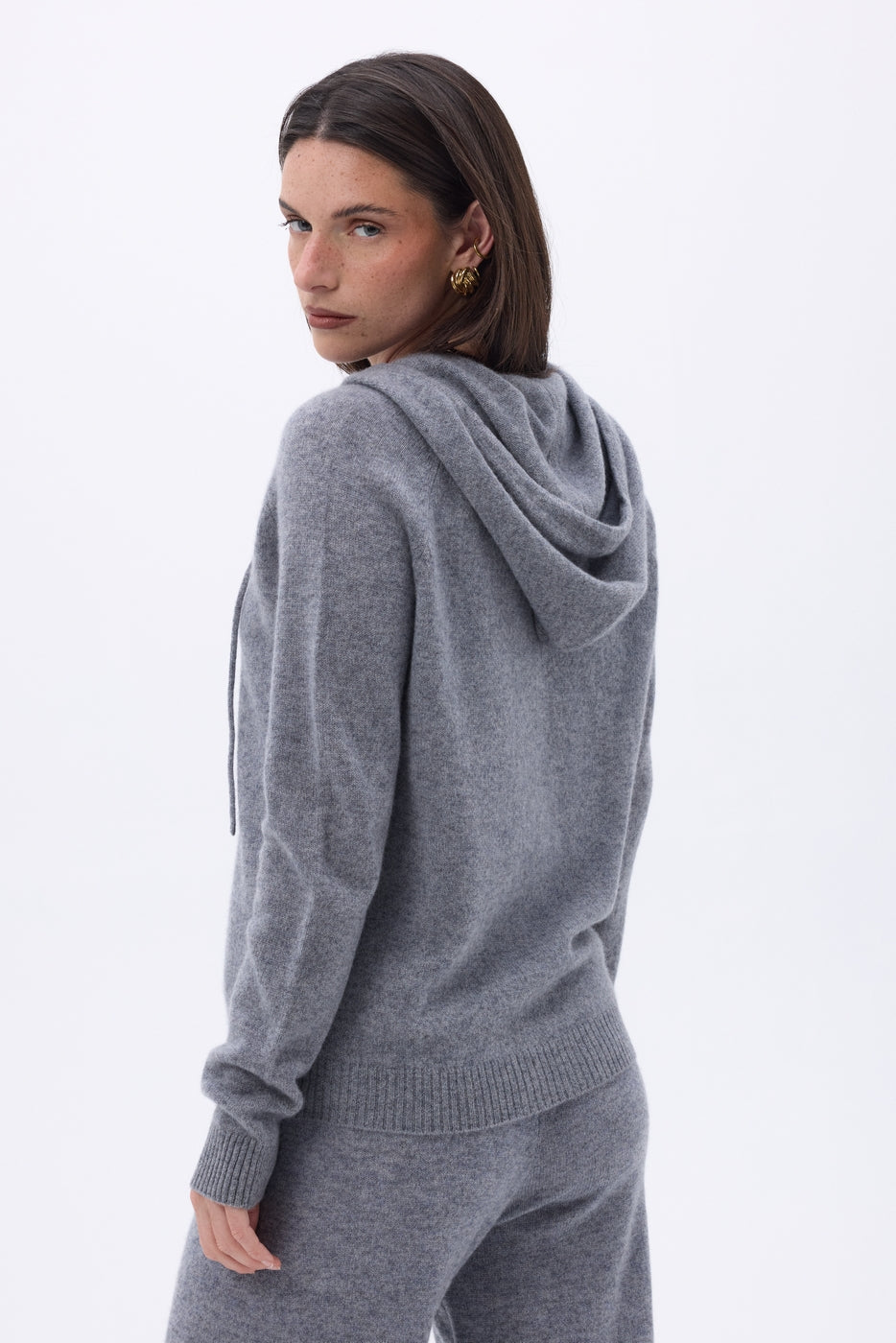 Sweat Zippe A Capuche Elya - Gris Fonce - Femme