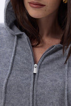 Sweat Zippe A Capuche Elya - Gris Fonce - Femme