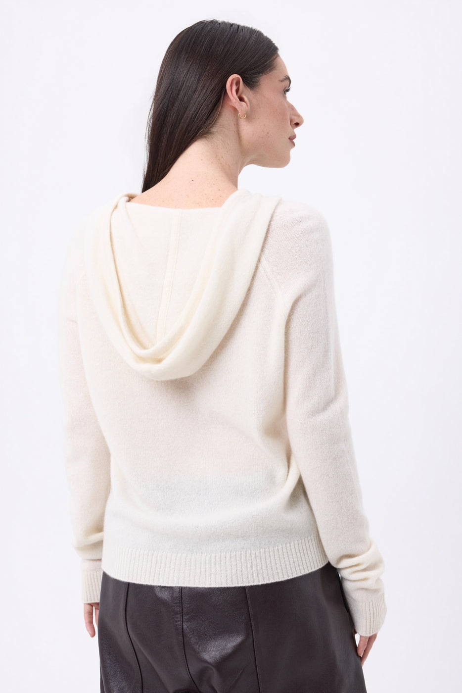 Sweat Zippe A Capuche Elya - Blanc - Femme