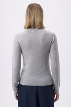 Maglione Collo con Zip Emilie - Grigio Chiaro - Donna