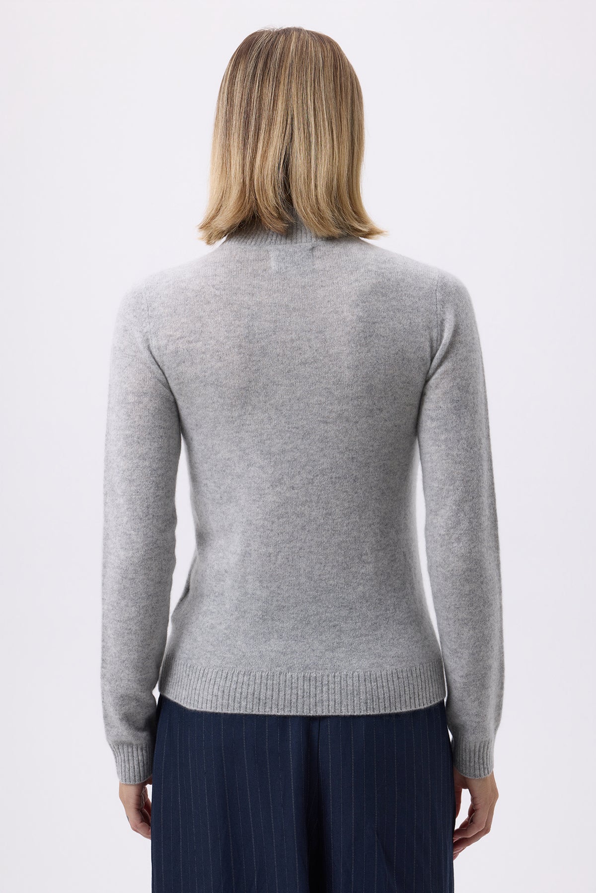 Maglione Collo con Zip Emilie - Grigio Chiaro - Donna