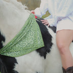 Foulard Bandana - 100% Pure Soie - Vert