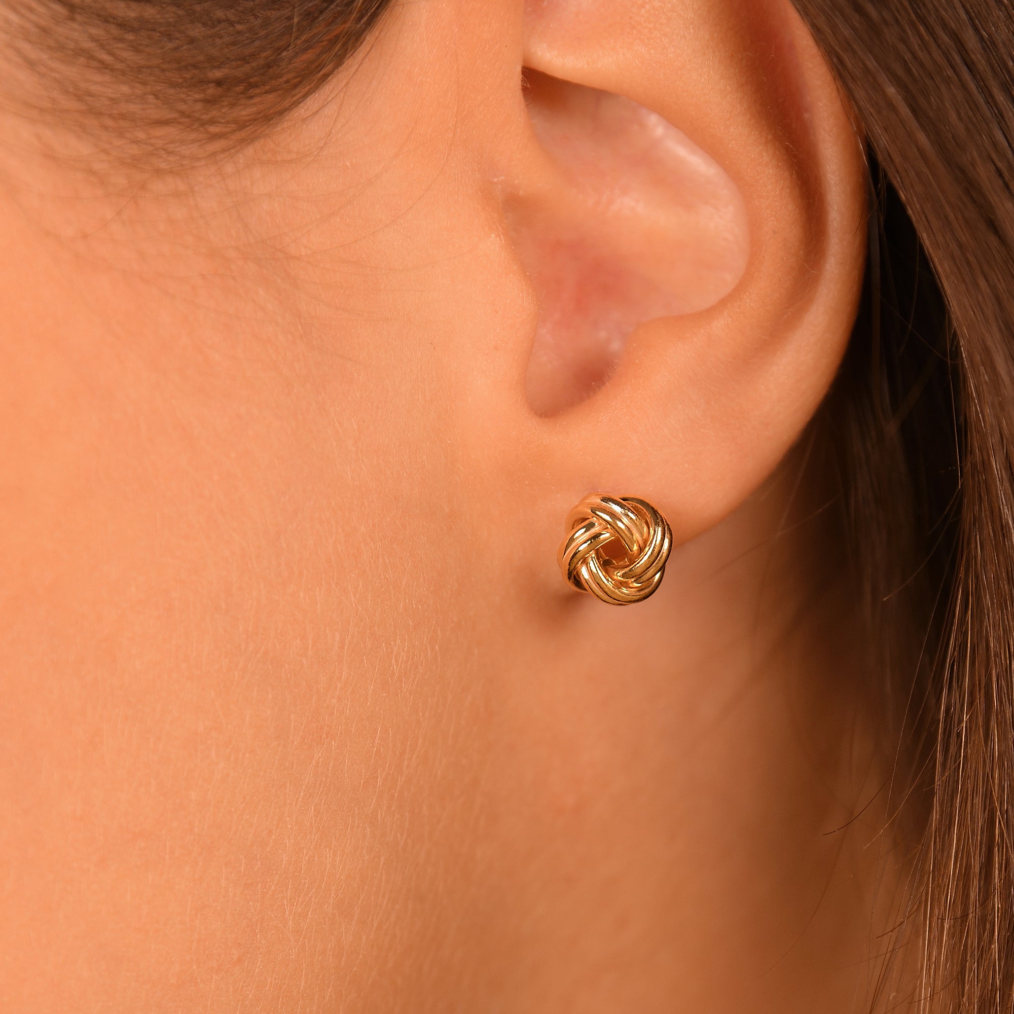 Pendientes Oro Amarillo 375/1000 “Nudo Torcido 8 Mm”