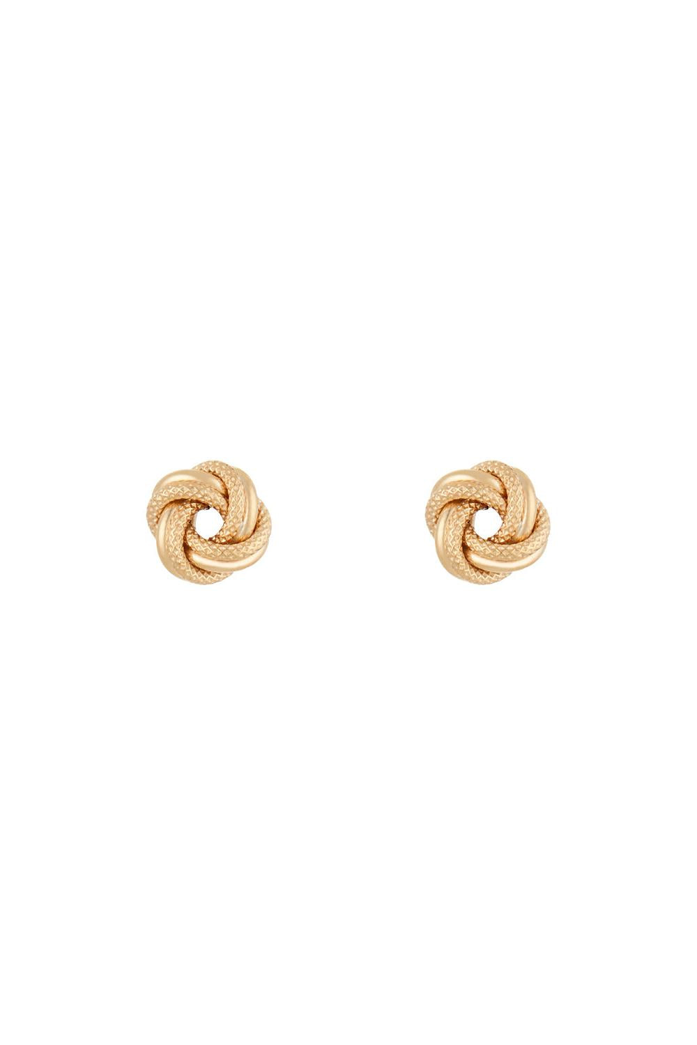 Boucles D'Oreilles "Noeud Torsadé 8 Mm"  Or Jaune 375/1000