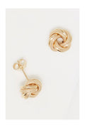 Boucles D'Oreilles " Noeud Torsadé 10Mm" Or Jaune 375/1000