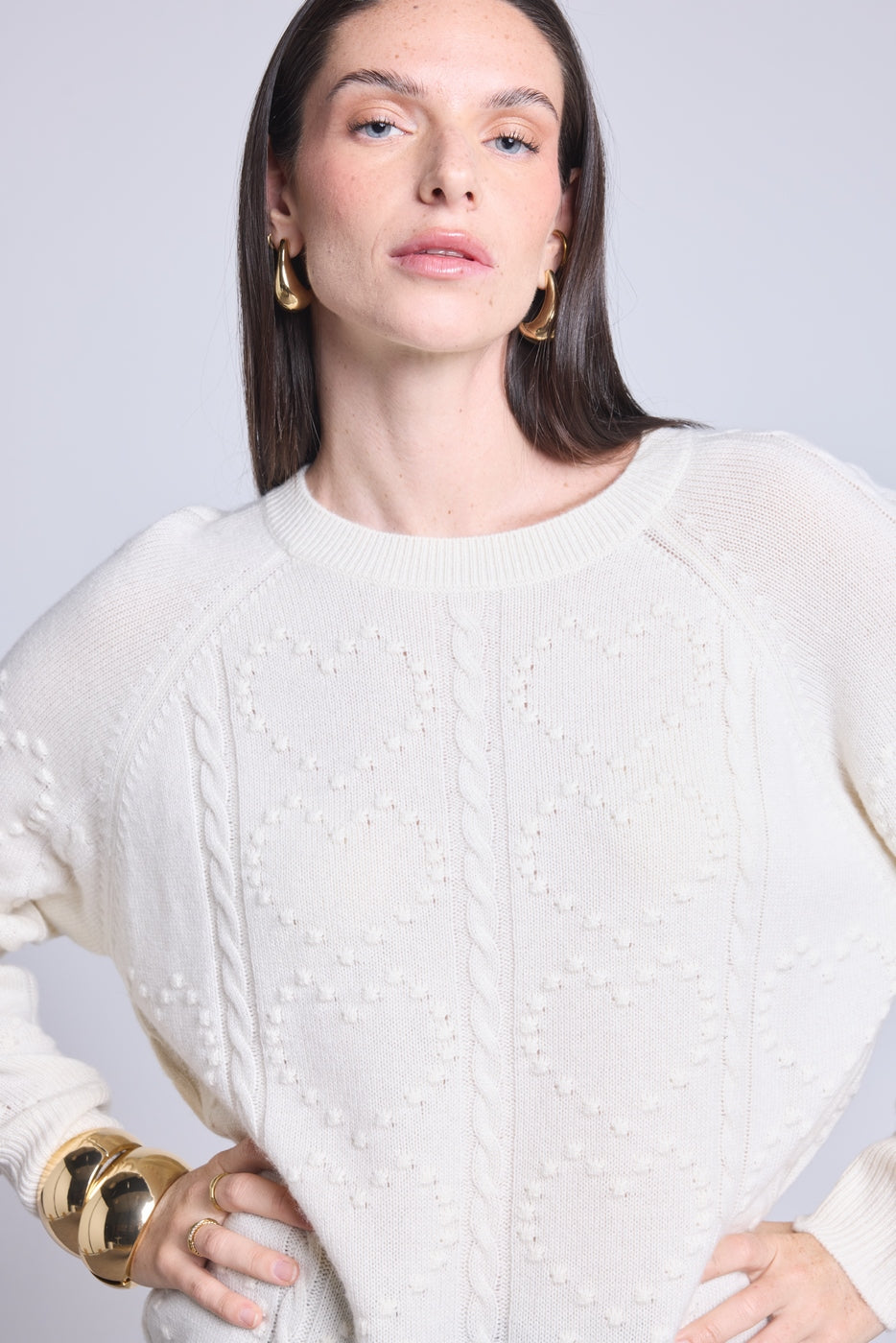 Jersey All Over Heart Emy - Blanco - Mujer