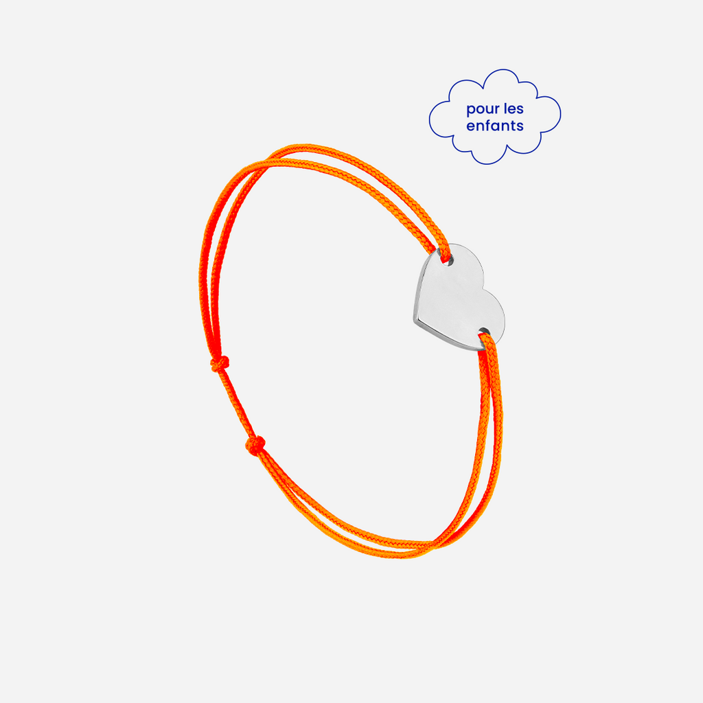 Orange Heart Bracelet - Orange