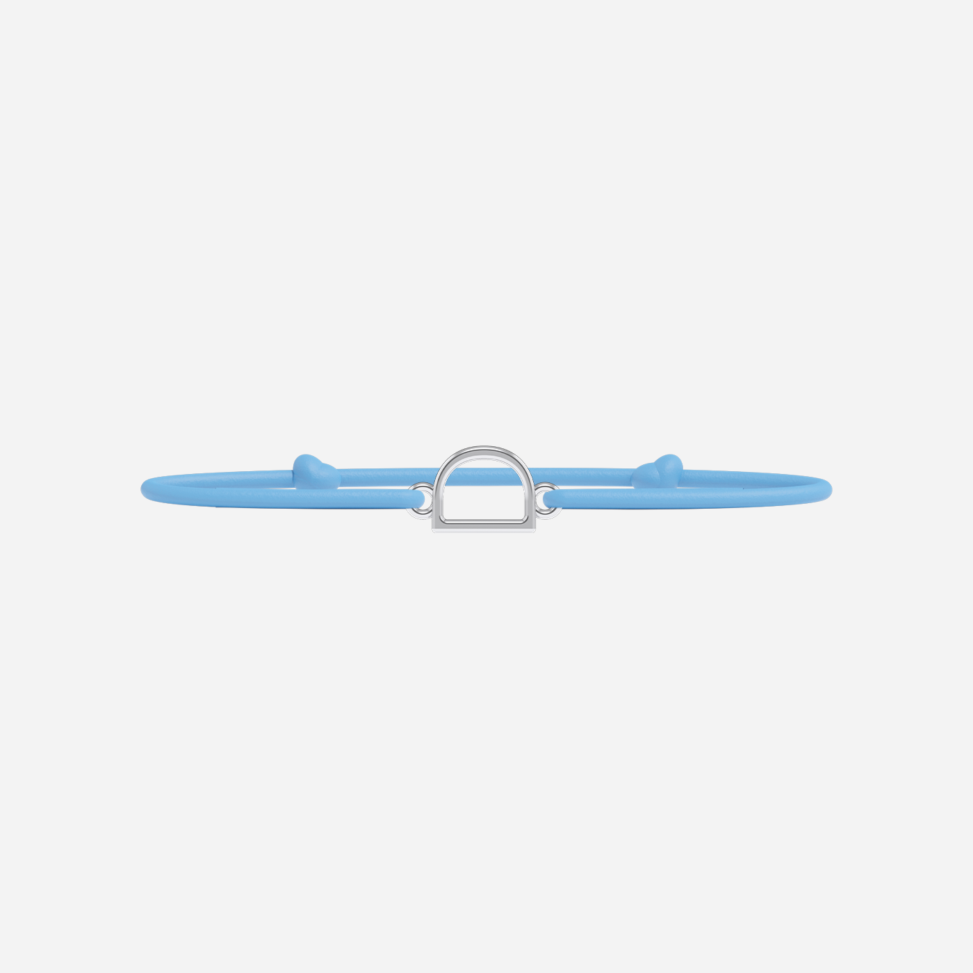 Bracelet Lettres Plaqué Argent Enfant - Bleu Ciel