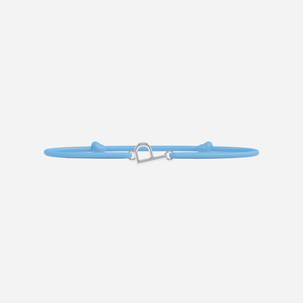 Bracelet Lettres Plaqué Argent Enfant - Bleu Ciel