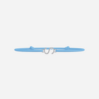 Bracelet Lettres Plaqué Argent Enfant - Bleu Ciel