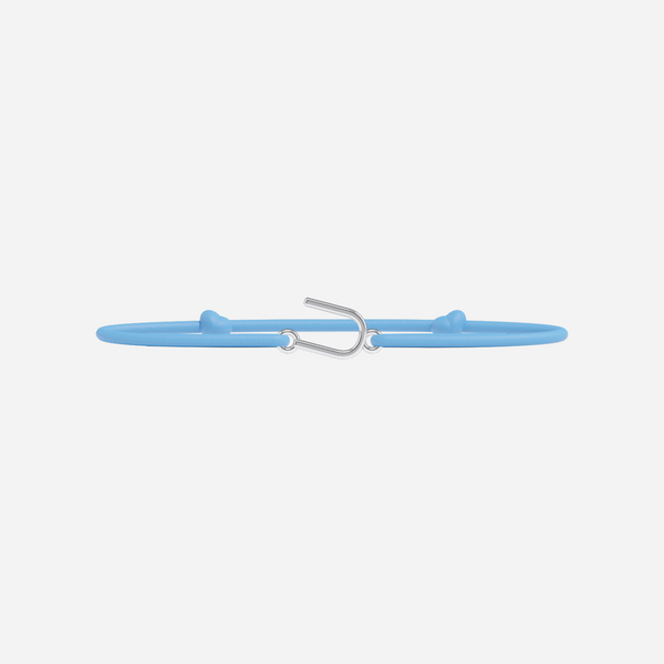 Bracelet Lettres Plaqué Argent Enfant - Bleu Ciel