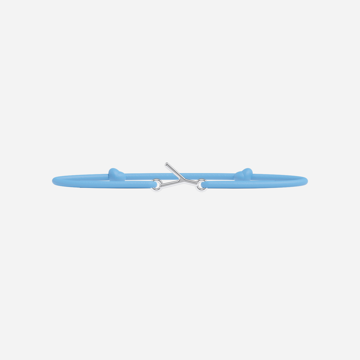 Pulsera Letras Bañada en Plata - Niño - Azul Cielo