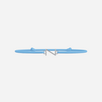 Pulsera Letras Bañada en Plata - Niño - Azul Cielo
