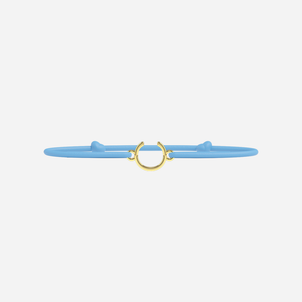 Pulsera Letras Doradas - Niño - Azul Cielo