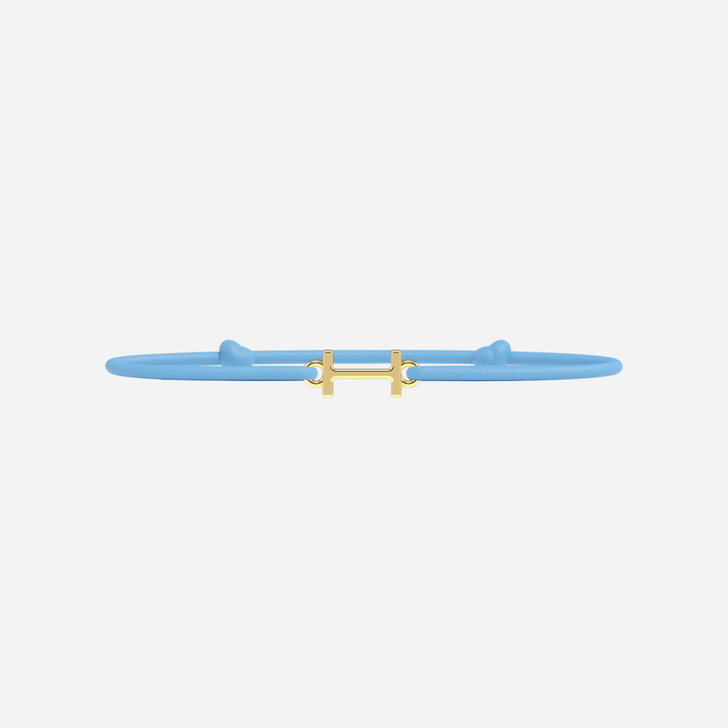Pulsera Letras Doradas - Niño - Azul Cielo