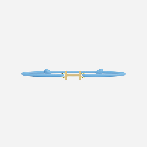 Bracelet Lettres Dorées Enfant - Bleu Ciel