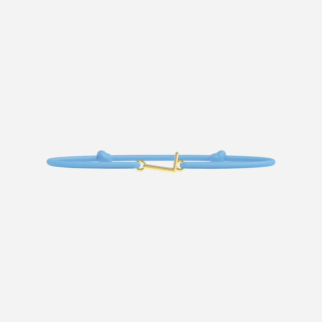 Pulsera Letras Doradas - Niño - Azul Cielo