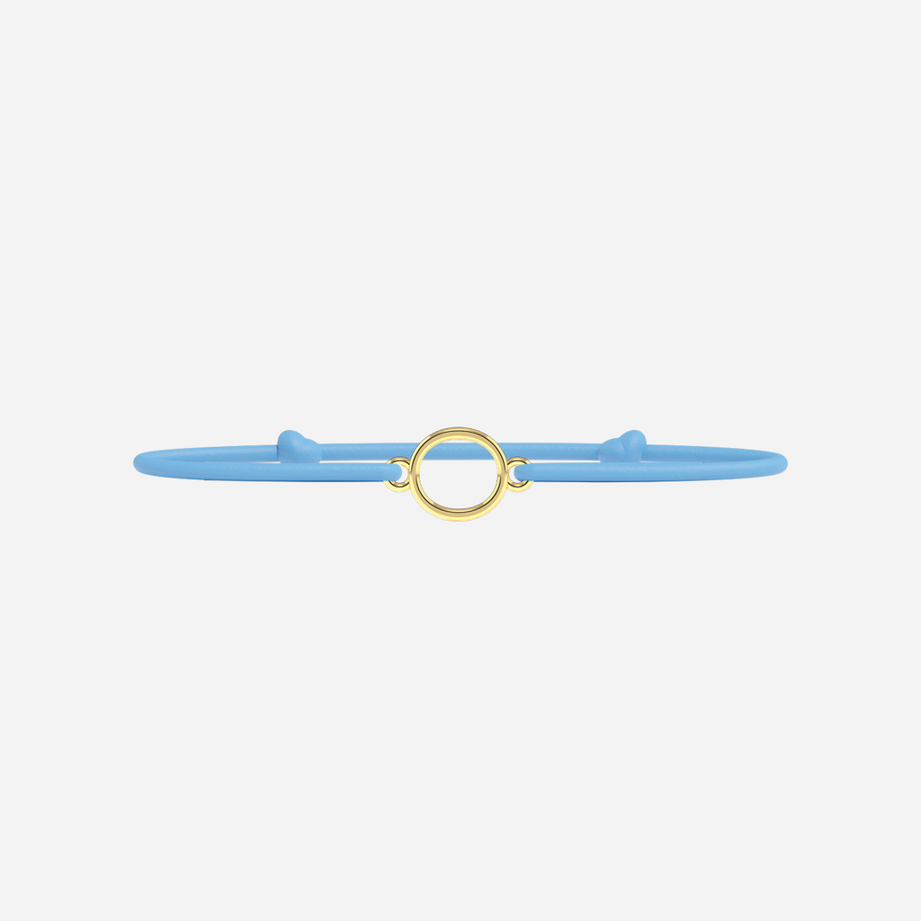 Pulsera Letras Doradas - Niño - Azul Cielo