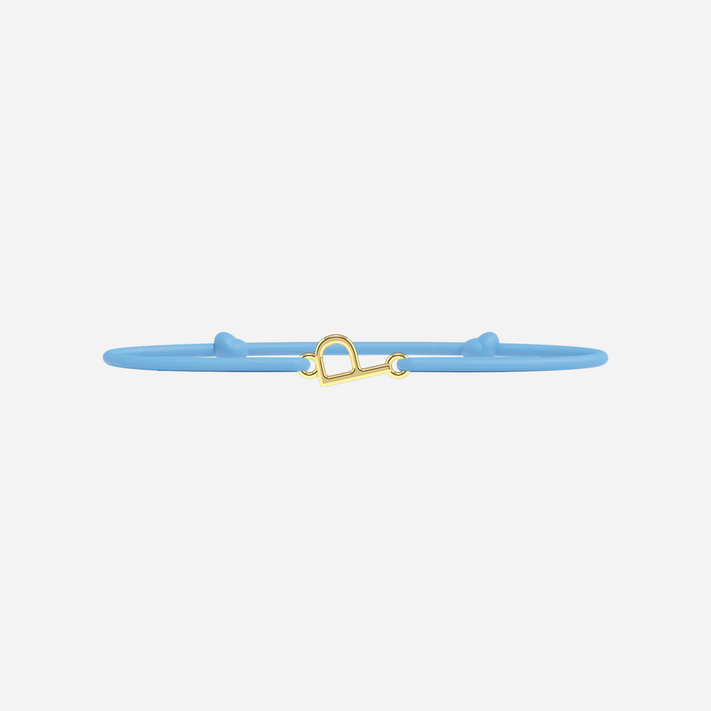 Pulsera Letras Doradas - Niño - Azul Cielo