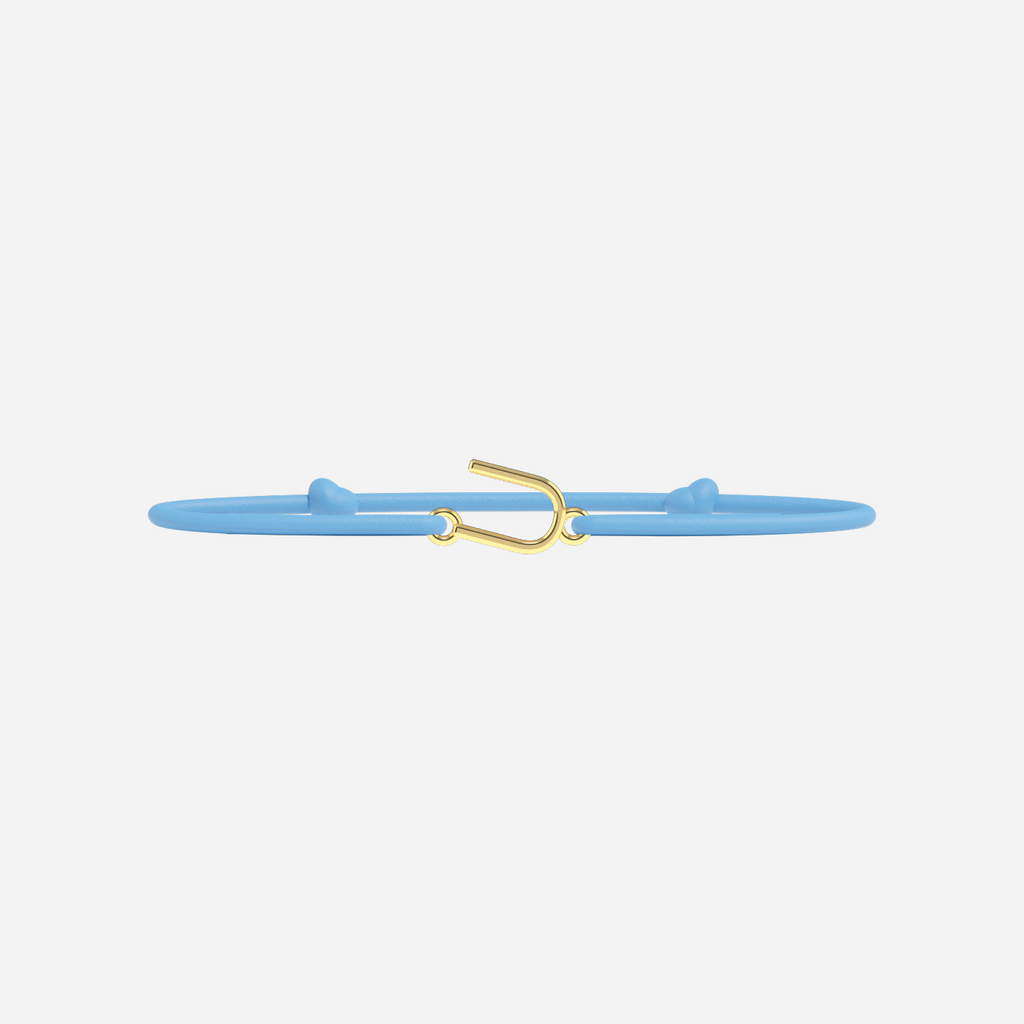 Pulsera Letras Doradas - Niño - Azul Cielo