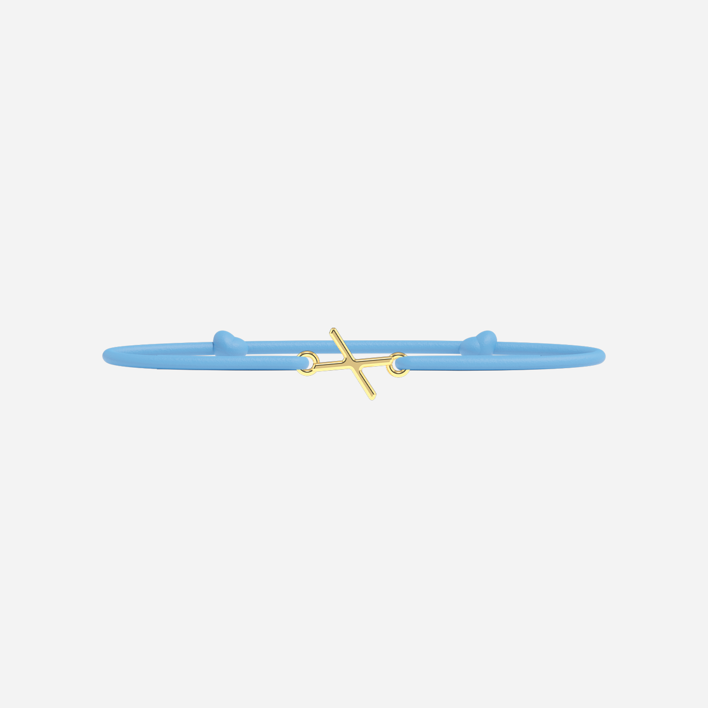 Pulsera Letras Doradas - Niño - Azul Cielo