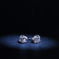 Pendientes "Joli Noeud" D0.02Ct/6 - Oro blanco 375/1000