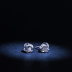 Pendientes "Joli Noeud" D0.02Ct/6 - Oro blanco 375/1000