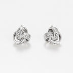 Pendientes "Joli Noeud" D0.02Ct/6 - Oro blanco 375/1000
