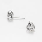 Pendientes "Joli Noeud" D0.02Ct/6 - Oro blanco 375/1000
