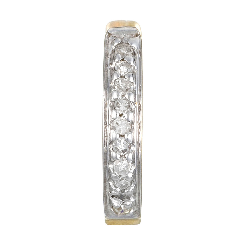 Boucles D'Oreilles "Anneau Pm" Diamants 0,06Ct/20 - Or Jaune 375/1000