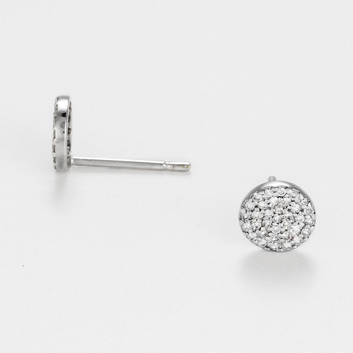 Boucles D'Oreilles "Ronds Scintillants" - Diamants 0,2Ct/68 - Or Blanc