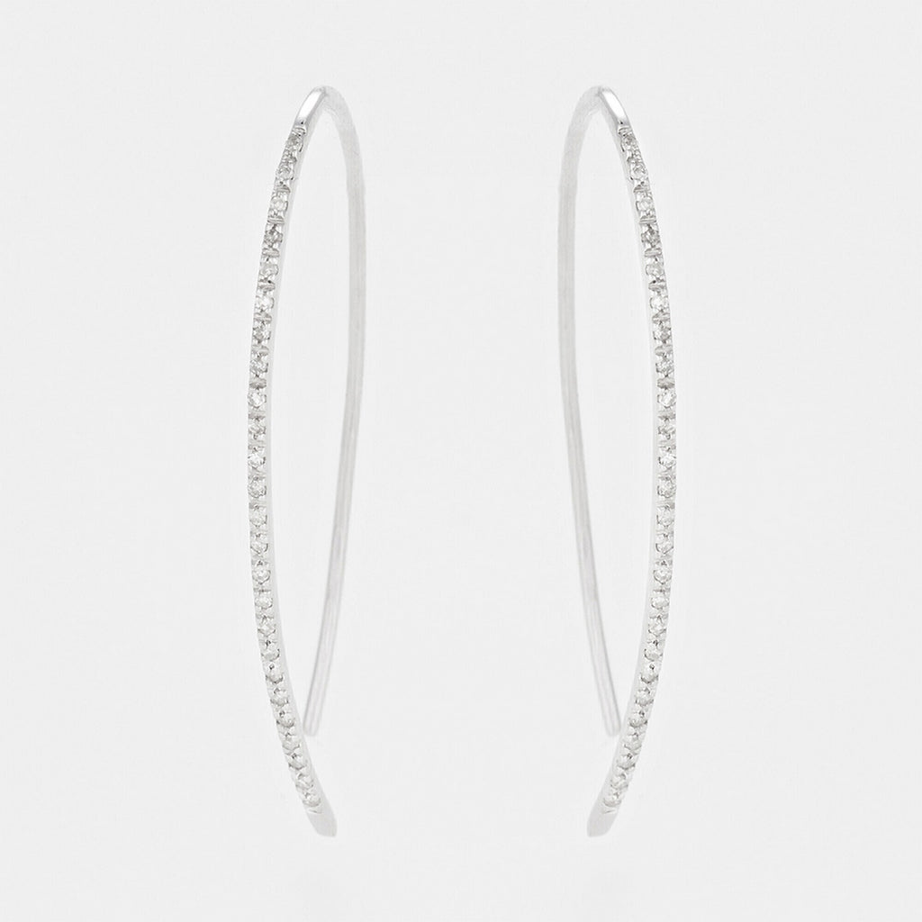 Boucles D'Oreilles "Lianes Précieuses" Diamant 0,150/50 - Or Blanc