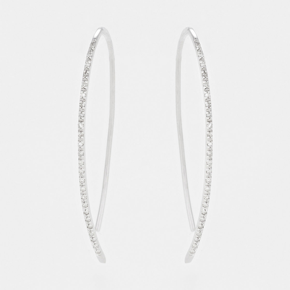Boucles D'Oreilles "Lianes Précieuses" Diamant 0,150/50 - Or Blanc