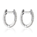 "Perfect Creole" Earrings D0.08/42 - 375/1000 White Gold